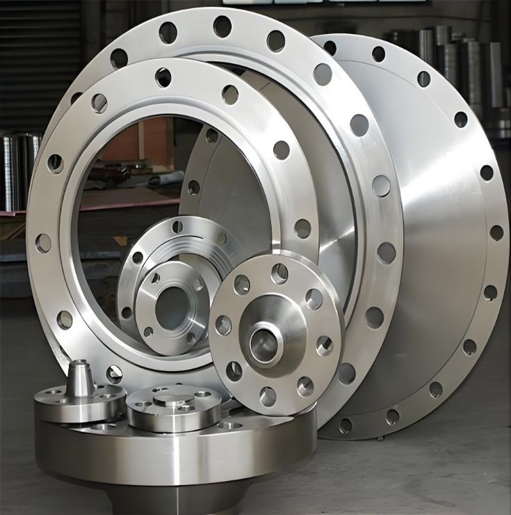 Stainless steel industrial flanges